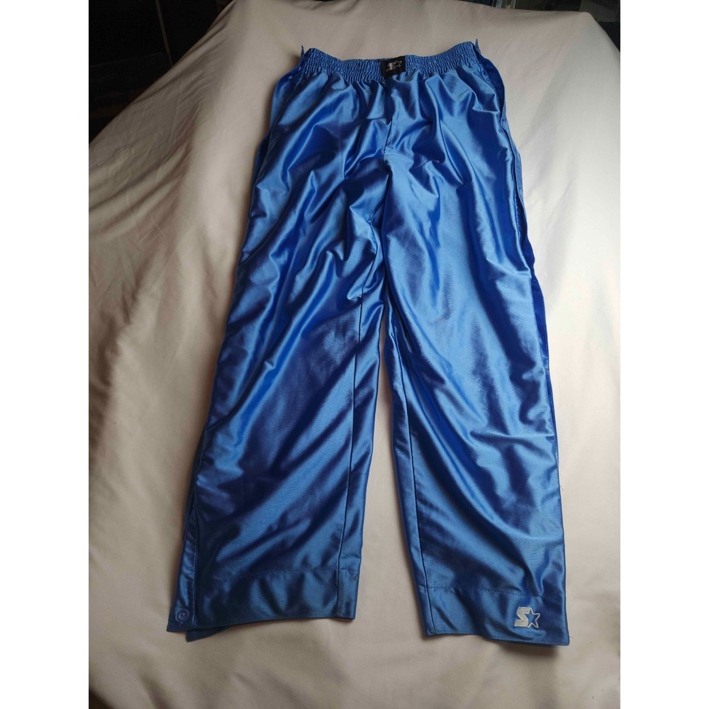 Vintage 90s Starter Track Pants Men 30 Blue Retro Sporty Gym Athleisure Tearaway